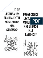 Proyecto lectura En familia más leemos más sabemos