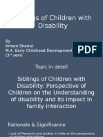 Dissertation Proposal - Sibling of Children With Disability