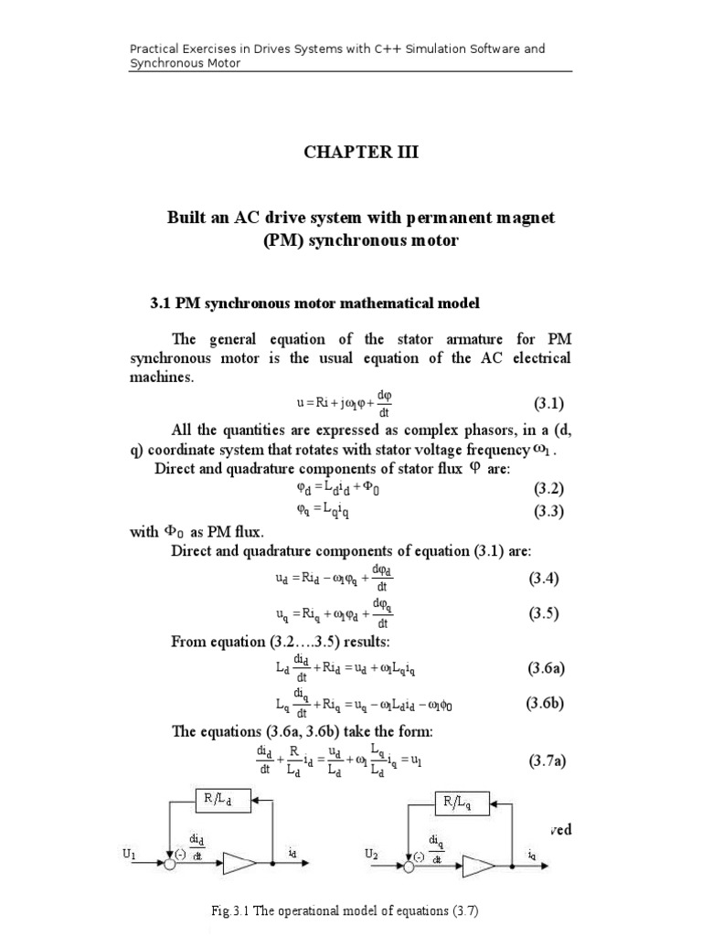 Electromechanical Control With Synchronous Machine PDF Electrical