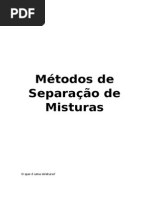 Métodos de Separação de Misturas