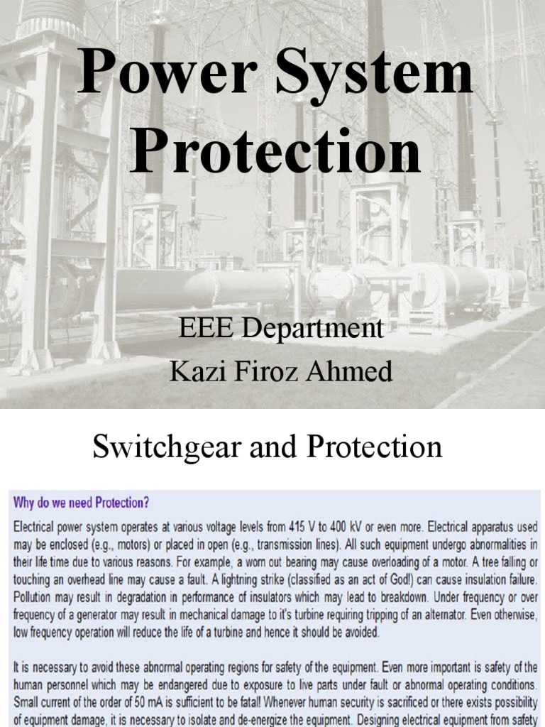 Power System Switchgear Overview | PDF | Electric Arc | Capacitor