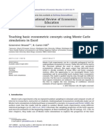 Teaching econometrics concepts using Monte Carlo simulations