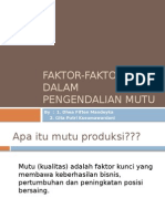 Faktor-Faktor Dalam Pengendalian Mutu