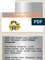 Masalah Penugasan (Assignment Problem) : Teknik Riset Operasi by Umar Muhammad