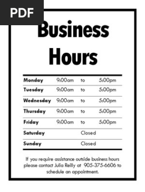 business hours