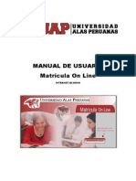 Matricula On-Line ALUMNO UAP