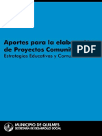 Aportes Para La Elaboración de Proyectos Comunitarios