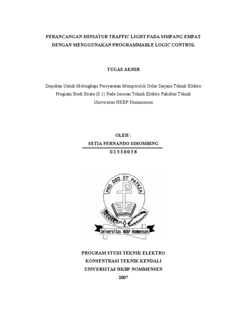Miniatur Traffic Light Simpang Empat dengan PLC | PDF