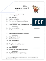 Correcting Mistakes Worksheet