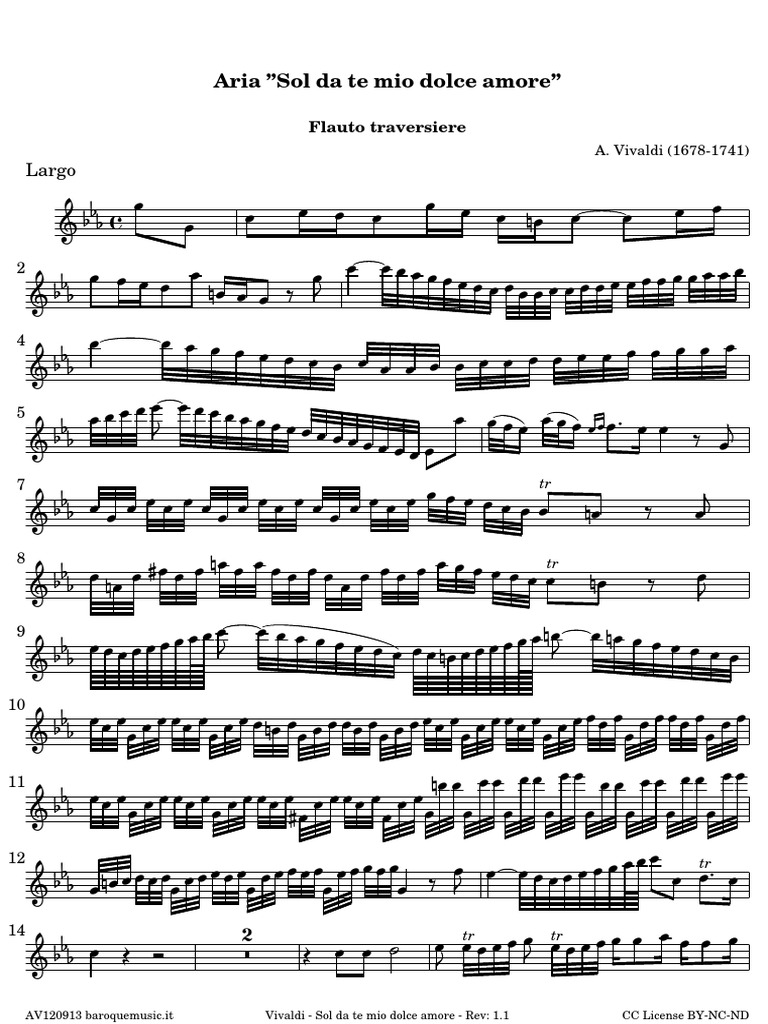 Vivaldi Orlando Furioso RV 728 Aria Fl Tr Flauto Vivaldi Orlando Furioso RV 728 Aria Fl Tr Flauto