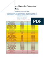 Estudiantes Destacados Primer Periodo