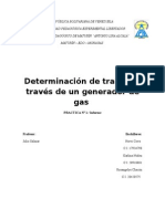 Determinacion de Trabajo A Traves de Un Generador de Gas/informe de Fisico II/ Laboratorio