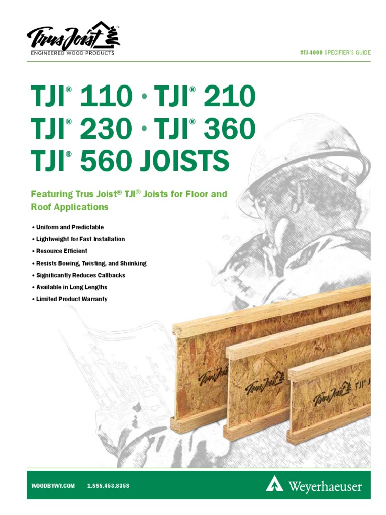 Wood Joist Catalog Framing (Construction) Structural Engineering
