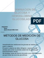 Determinacion de Glucosa y Hemoglobina Glucosilada