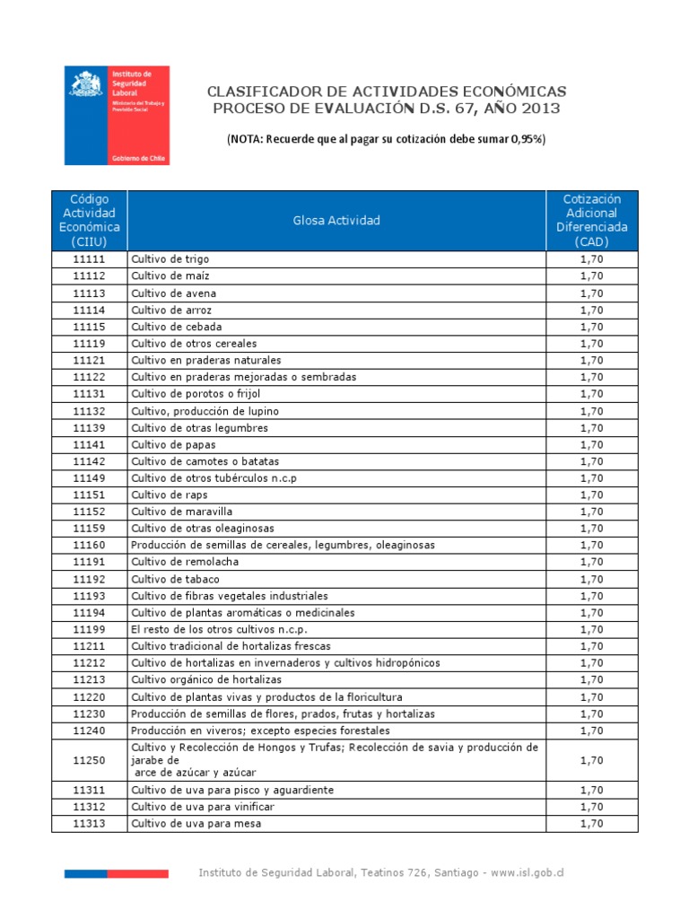 10 - Clasificador Actividad Economica | PDF | Agricultura | Industria ...