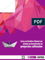 GestionCultural Enfasis Formulacion Proyectos