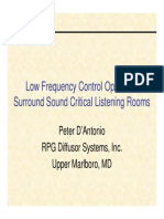Low Frequency Control in Rooms