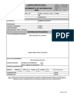 Formato de Control-Requerimiento de Información. SGC-FC-RDI