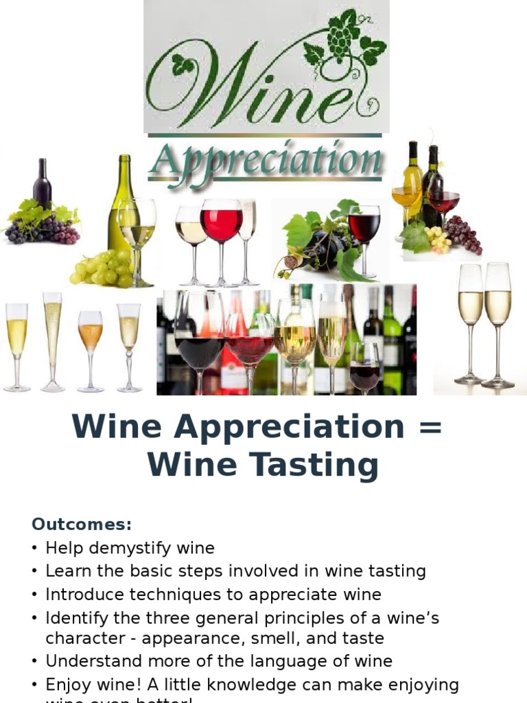 Wine Tasting Presentation Pdf Wine Tasting Aroma Of Wine