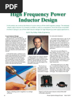 High Frequency Power Inductor Design