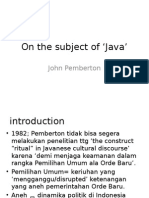 On The Subject of Java