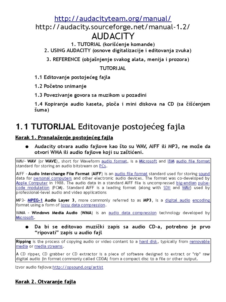 Audacity Audio Editing Guide | PDF