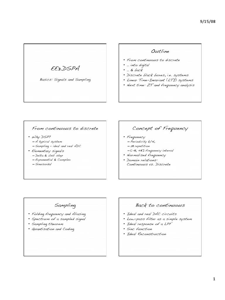 DSP Basics: Signals, Sampling, & Systems | PDF