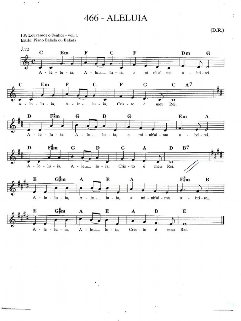Aleluia (Partitura)