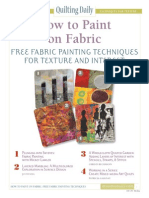 How To Paint On Fabric - Free Fabric Painting Techniques For Texture and Interest