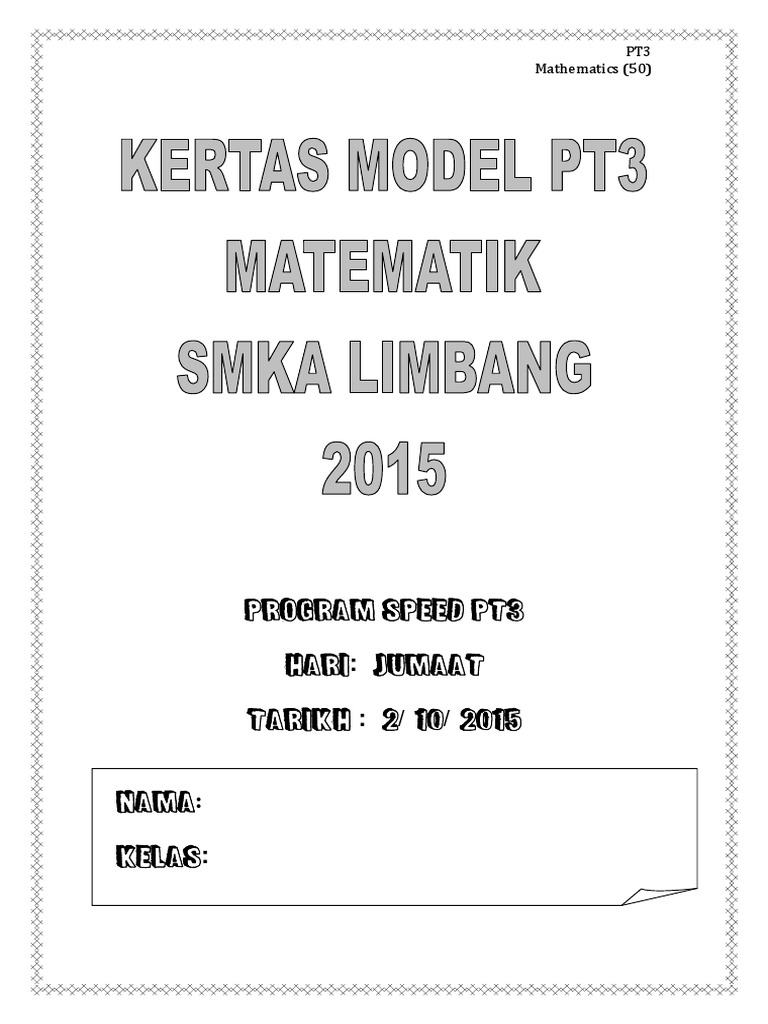 Kertas Model Maths Pt3
