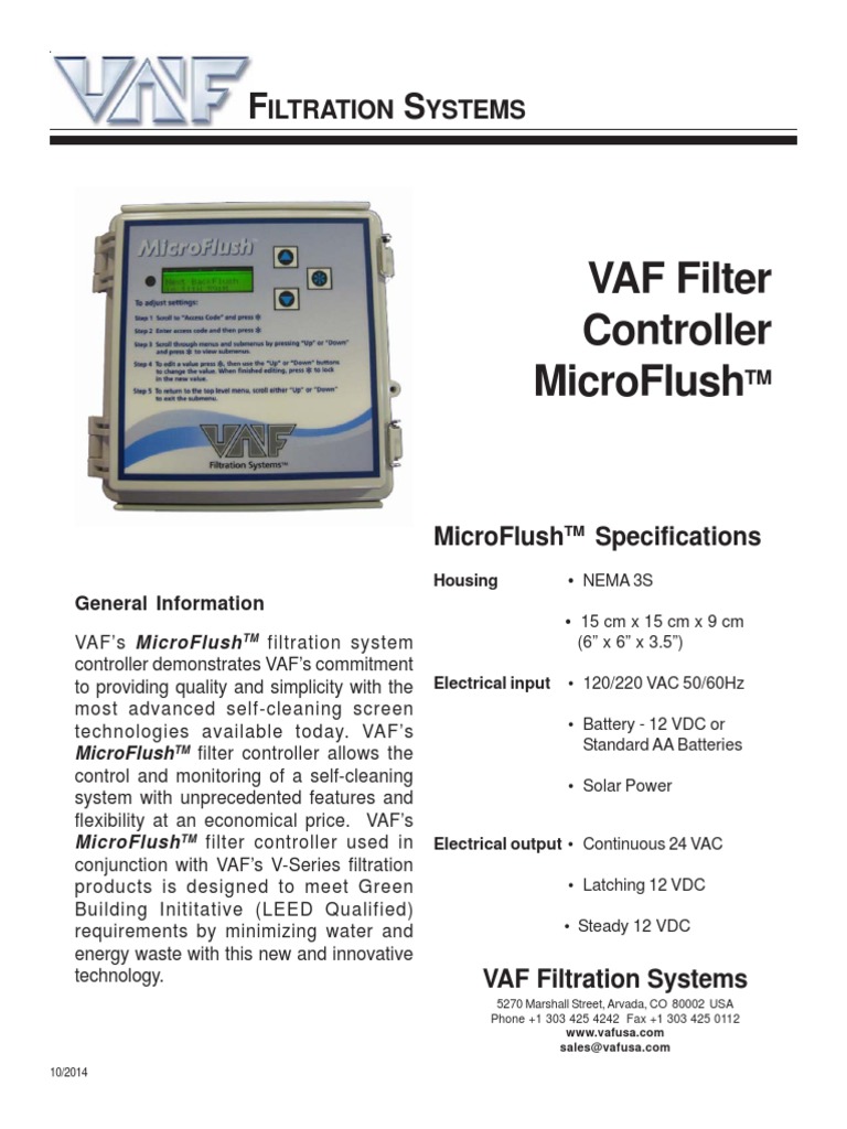 MicroFlush Controller Flyer 10.2014 | PDF
