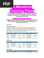 Training Zone Half Marathon Training Plans PDF