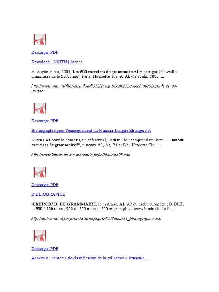 500 Exercices De Grammaire A2 Pdf