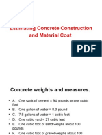 Estimating Concrete Material Cost Course 01421-6.4