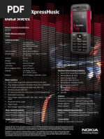 Nokia 5310 XpressMusic Datasheet