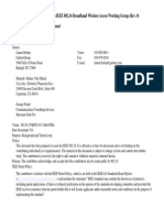 Cover Sheet For Presentation To IEEE 802.16 Broadband Wireless Access Working Group (Rev. 0)