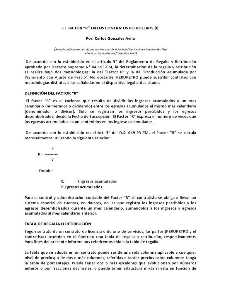 Definición y Cálculo del Factor R | PDF | División (Matemáticas ...