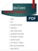 law studies table of contents