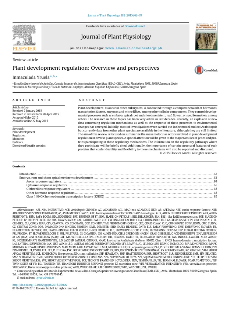 Plant Development Regulation Overview | PDF | Auxin | Plant Hormone