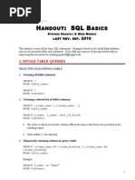 SQL Handout