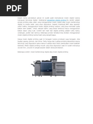 Berikut  Ini  Bukan  Termasuk  Keunggulan Mesin Cetak   Berikut  Ini  Bukan  Termasuk  Keunggulan Mesin Cetak