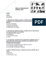 Encuesta Sobre La Inseguridad Ciudadana