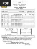 Ficha de Inscrição Equipas Expo-Aves 2015
