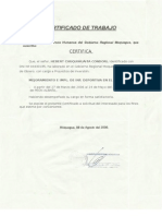 Certificado de Trabajo