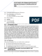 Case Studies (Water Harvesting) and Arid Rajasthan and Ralegan Siddhi