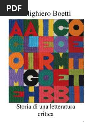 alighiero boetti storia di una letteratura critica pdf