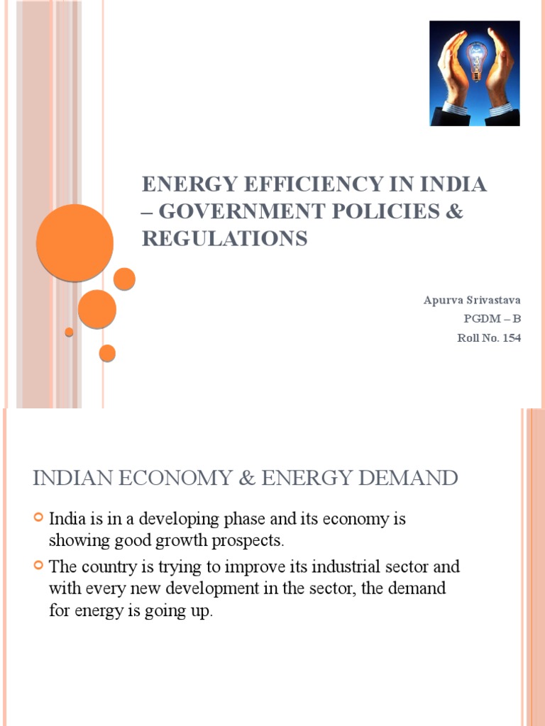 Energy Efficiency Policies in India | PDF | Energy Conservation ...