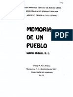 Cuaderno 17. Memoria de Un Pueblo. Sabinas Hidalgo, Nuevo León