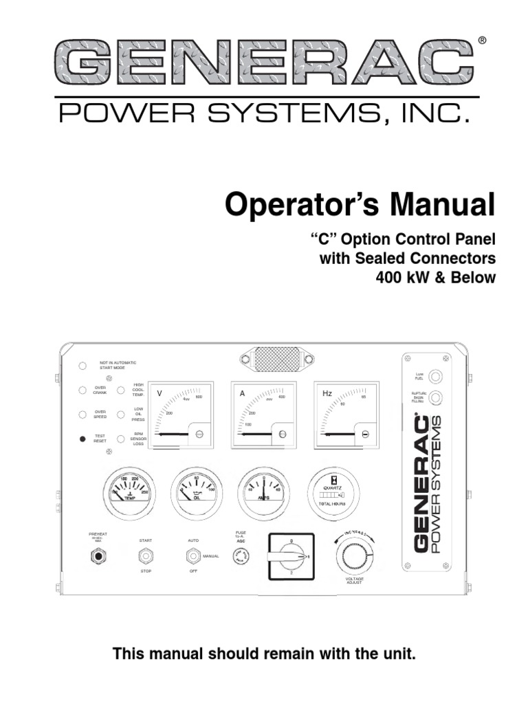 Manual Panel C 400 | PDF | Switch | Relay