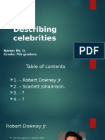 Oral Presentation, Describing Celebrities